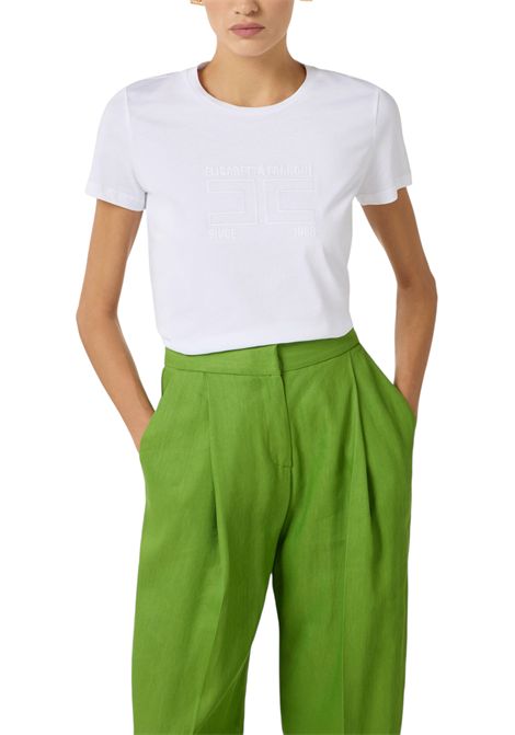 Jersey T-shirt with embroidered logo ELISABETTA FRANCHI | sweaters | MA71G61E2270